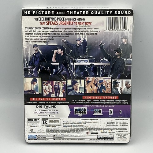 Straight Outta Compton Limited Edition Steelbook Blu-ray + DVD + Digital SEALED! - Picture 2 of 3