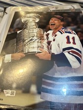 Mark Messier Signed Autograph New York Rangers 8x10 Autograph Authentic Holo NY