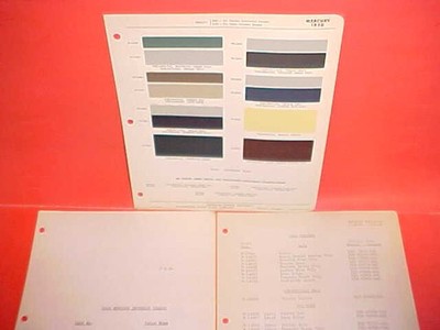 1950 MERCURY MONTEREY CONVERTIBLE CLUB COUPE SEDAN WAGON PAINT CHIPS + DITZLER
