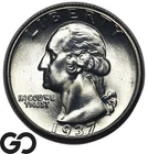 1937 Washington Quarter, Premium Quality, Frosty Gem BU++