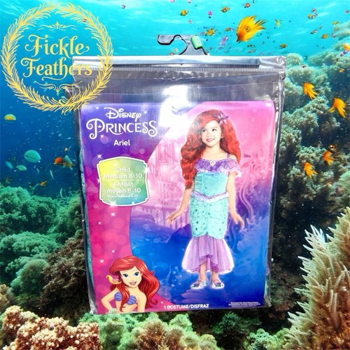 New Disney Licensed Princess Ariel Costume Child Medium 8-10 - Picture 3 of 15