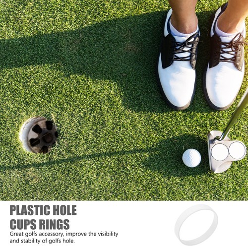 Poner anillos de taza de plástico para golf poner agujeros verdes anillos de taza ayuda de entrenamiento - Imagen 9 de 12