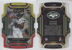 2021 Panini Select Club Level Red & Yellow Prizm Die-Cut Elijah Moore Rookie RC