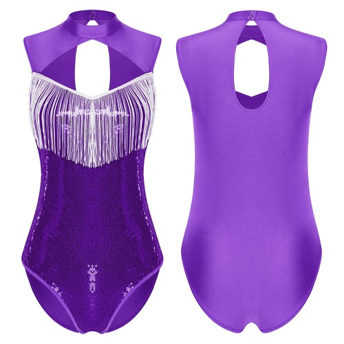 Women Sleeveless Sequin Bodysuit Sparkly One Piece Dance Leotard Party Clubbing - Picture 9 of 68