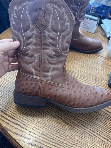 ROPER Herren Größe 10 STRAUSSENMUSTER WESTERNSTIEFEL - ECKIGE SPITZE schön!! - Bild 2 von 19