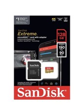 SanDisk Extreme 128GB UHS-I U3 microSDXC Memory Card with SD Adapter