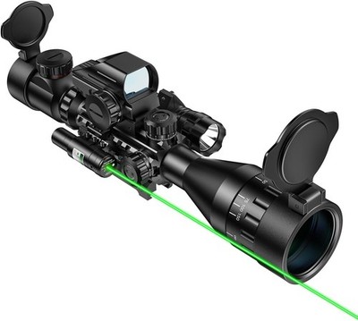 4-16x50 AO Hunting Rifle Scope Dual Illuminated Optics & Illuminated Reflex