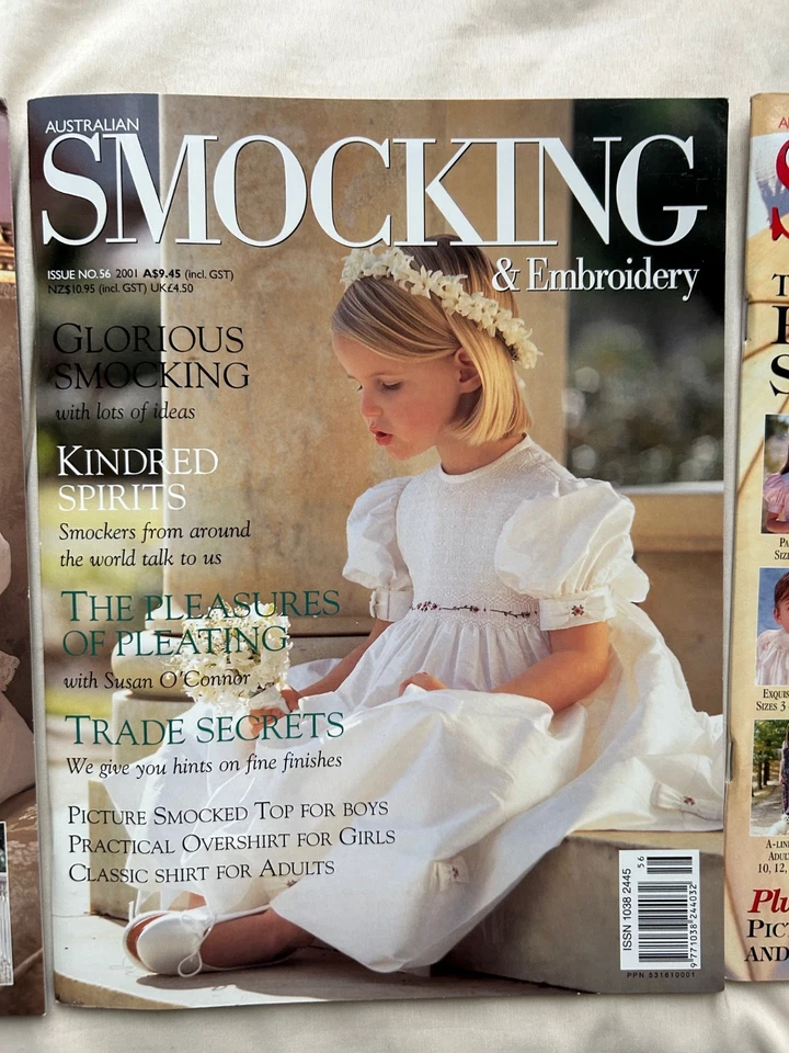 Australian Smocking & Embroidery Magazine 3-lot w/patterns- Like New - Image 3 of 4