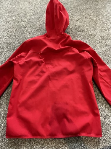 Guess Jacket Men's Size Small Red Polyester Softshell Windbreaker Hooded - Picture 7 of 7