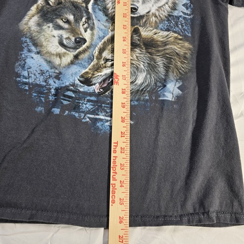 Y2K Fruit Of The Loom Wolfpack Full Moon Graphic Gray T-Shirt Size Medium - Picture 5 of 6