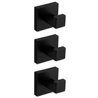  3pcs 304 Stainless Steel Waterproof Single Robe Hook Towel Coat Wall Mount