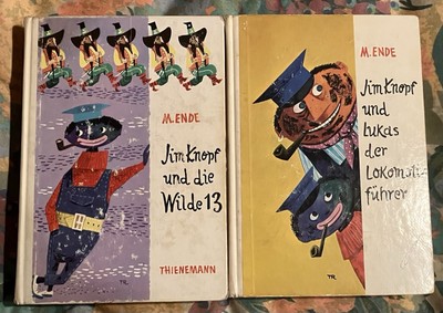 2xMichael Ende: Jim Knopf und Lukas der Lokomotivführer / die Wilde 13 - Vintage