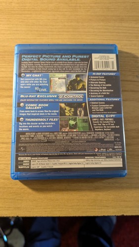THE INCREDIBLE HULK BLU-RAY DVD WITH UN-USED DIGITAL COPY DISC - Picture 2 of 3