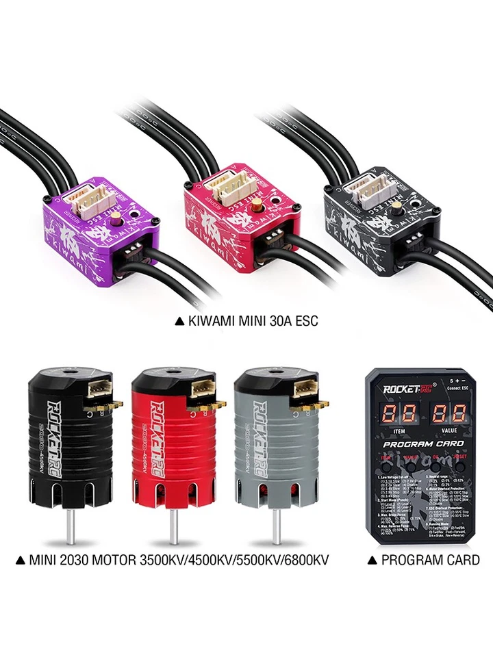 ROCKET-RC 3500KV-6800KV Motor 30A ESC Brushless Combo Set for 1/18 RC Car - Image 4 of 4