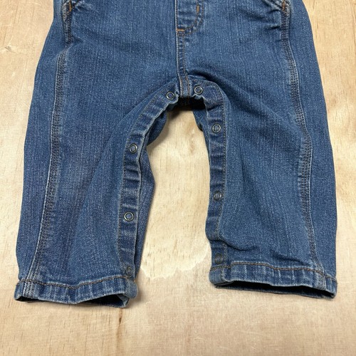 Carhartt Overalls Size 12 Months Baby Boy Blue Denim Jean Toddler Youth Vintage - Picture 4 of 10