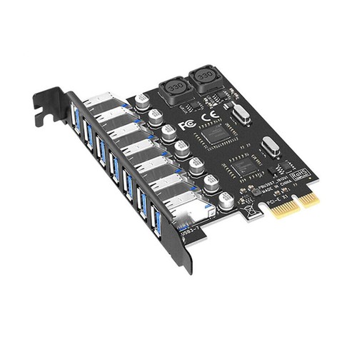 5Gbps 7 Ports PCI-E to USB 3.0 HUB PCI Express Expansion Adapter Converter Card - Picture 2 of 11