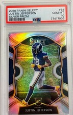 2020 Panini Select -  Justin Jefferson #61 Silver Prizm (RC)