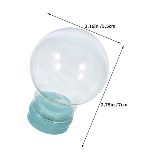  4 Pezzi Barattolo Globo Acqua Trasparente Piccola Cupola Vetro Neve Ornamento Ricambio - Foto 9 di 12
