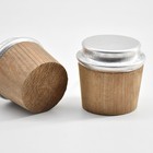  12 Stück Vakuum-Flaschenverschlüsse aus Holz und Aluminium, Ersatzstopfen für