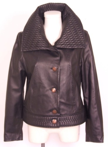 SIENA Very Soft Beautiful Ladies Black Leather Jacket SZ L US SZ 8 - Picture 1 of 6