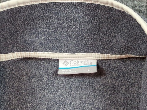 Columbia Sweatshirt  Womens Large Gray PFG 1/4 Snap Fleece Pullover - Picture 3 of 7