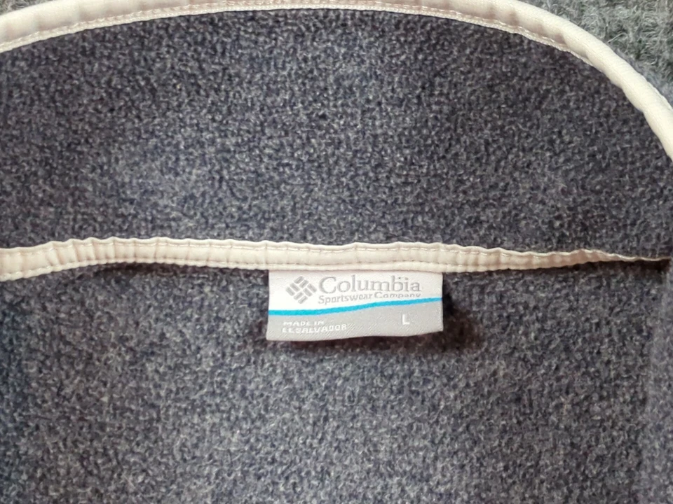 Columbia Sudadera Mujer Grande Gris PFG 1/4 Presión Polar Pullover Foto 3 de 4