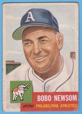 1953 Topps #15 Bobo Newsom. Philadelphia Athletics. VG-VG+.