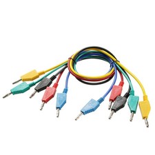 5 Pcs 4mm Test Lead Banana Plug Male to Male 20AWG 5A 50cm