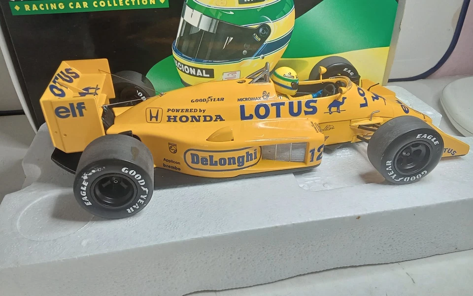 MINICHAMPS 1/18 AYRTON SENNA 1987 LOTUS HONDA 99T BON ETAT EN BOITE  TO A10 - Photo 4/4