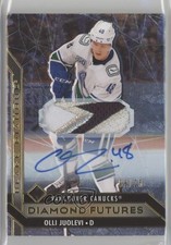 2020 Upper Deck Black Diamond Futures Premium Relics 6/25 Olli Juolevi Auto 4ry