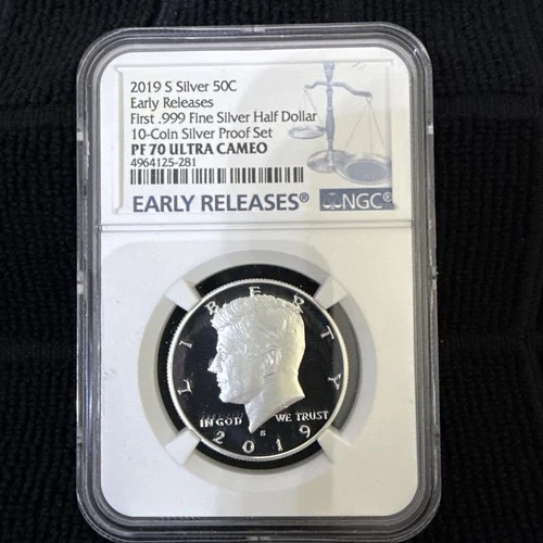 2019 S Silver 50C Early Releases Half Dollar - NGC PF70