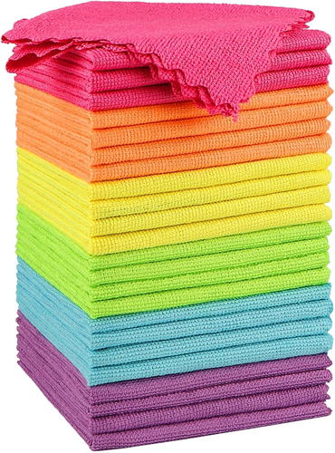 Microfiber Cleaning Cloth 24 Pack, Highly Absorbent Cleaning Supplies, Lint Free - Picture 10 of 12