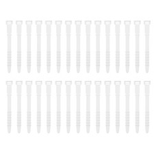 30Pcs Silicone Zip Ties 4.5 Inch Reusable Wire Ties Cable Organizer, White