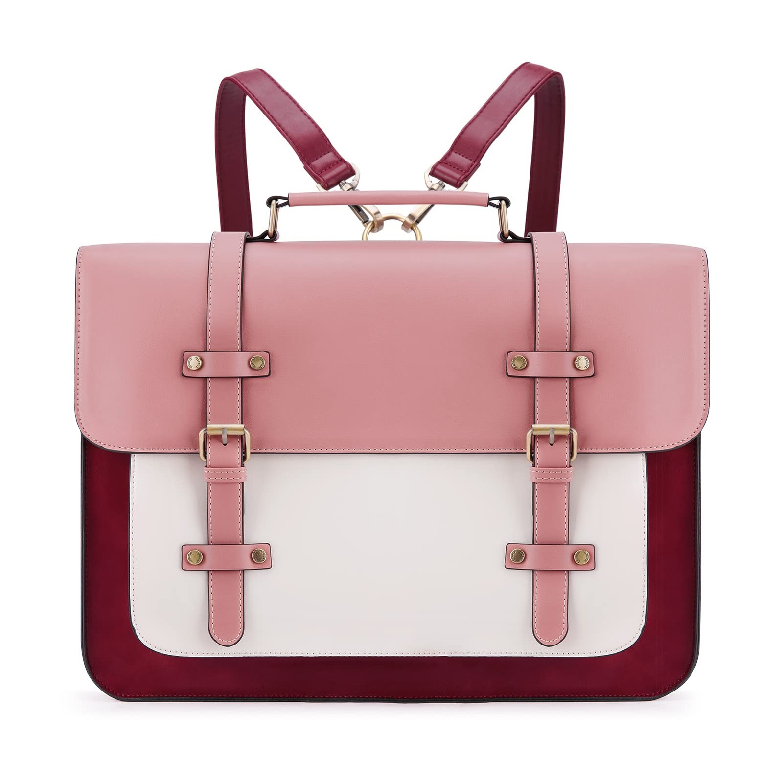 Laptop Bag for Women Vegan Leather Messenger Purse Fashion B