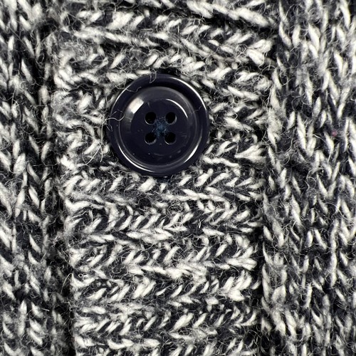 Antiguo Suéter Cárdigan Azul Marino Para Hombres Talla XXL Mantón Cuello en V Preppy Abuelo - Imagen 3 de 11