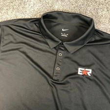Nike Mens 3XL Dri-FIT Performance Polo Shirt Black ER Star Logo Short Sleeve