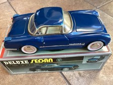 Friction Deluxe Sedan MF316 Tin Plate Retro Vintage Blue. Nice Condition