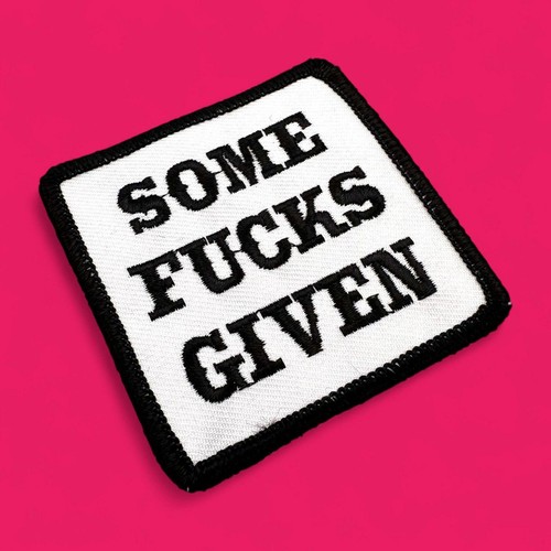 Some F*cks Given – Embroidered Patch 3" Black and White - Bild 1 von 6