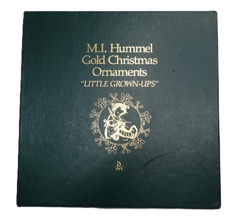 Vintage 1989 M.I. Hummel Gold Christmas Ornaments "Little Grown-Ups" 12-Pcs Set - Picture 7 of 24