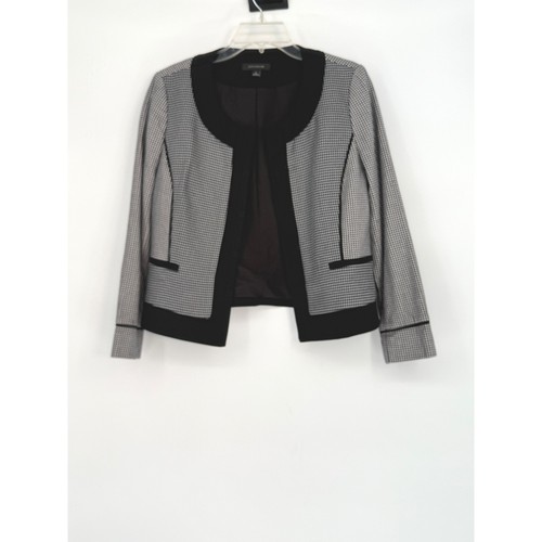 Ann Taylor Blazer 6 schwarz weiß Hahnentritt Karriere Business Academia 89-47 - Bild 13 von 15