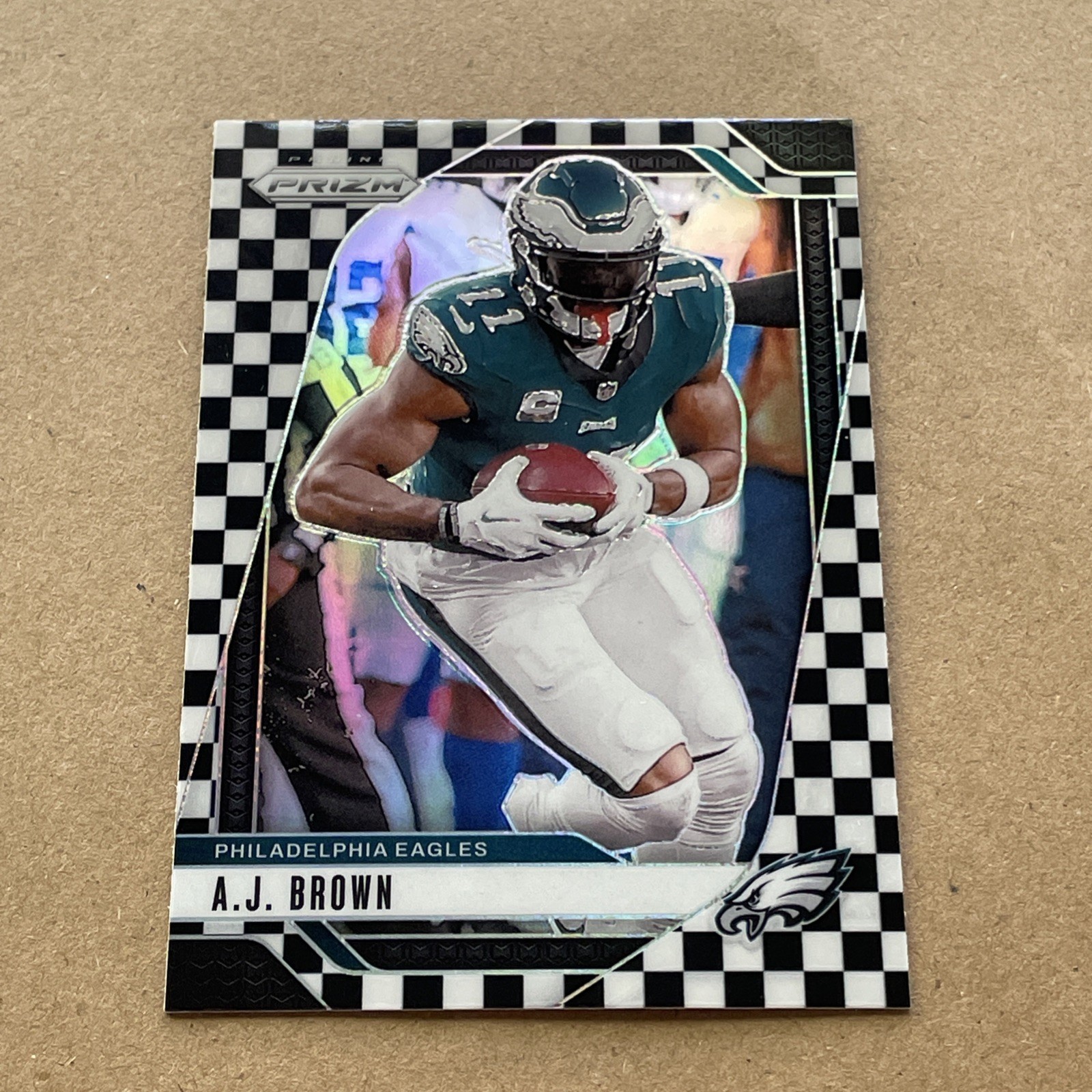 2024 Prizm A.J. BROWN 233 Black White Checkerboard Eagles SSP