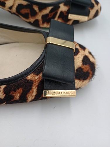 Michael Kors Damen-Pumps Leopardenmuster Leder Schleife Größe 8M klobiger Absatz - Bild 4 von 8