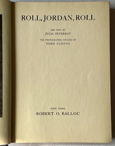 Roll, Jordan, Roll (1934)~Doris Ullman Photographs~75 Gravures~ In Rare Jacket - Imagen 7 de 21