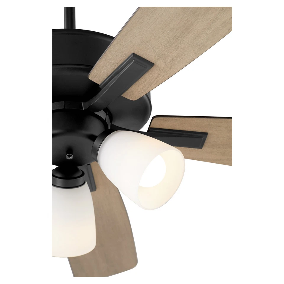 Matte Black 52"Ceiling Fan from the Ovation Collection - Image 4 of 4