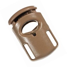 Ellipse Spring Cord Lock 1/4 Inch Paracord and Clothing Tan 25 Pack