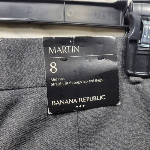 NUEVO Pantalones de vestir Banana Republic para mujer gris Martin Fit con puños - Precio de venta sugerido por el fabricante 8 $80 - Imagen 6 de 8