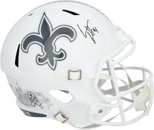 Cameron Jordan Saints Signed Riddell 2024 Salute To Service Speed Replica Helmet