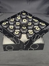 Lot of 16 2-1/4" Std. Regulation Size Billiard Eight 8 Replacement Pool Ball