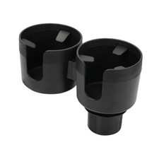 Car Double Cup Holder Extender, 2-in-1 Car Cup Holder Adapter with Black