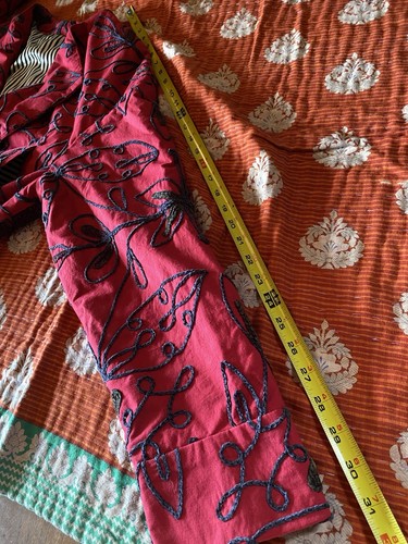 Chaqueta De Colección Artesanal Boho Bordada Para Mujer L/XL Floral Granate Arte para Usar - Imagen 22 de 24